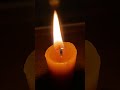 Small candle glowing by a dark window at night 🕯️