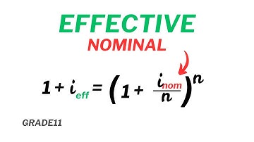 GRADE 11 FINANCIAL MATHS | EFFECTIVE RATE AND NOMINAL RATE