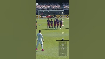C Ronaldo Free kick  Hit Bar And #pes #ronaldo #efootball #shorts