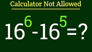 16⁶-16⁵=?||A nice Exponantial problem||USA Olympiad maths question||