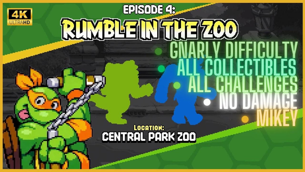 TMNT Shredder's Revenge Episode 4 [Gnarly] [No Damage] [All