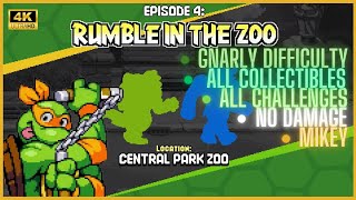 TMNT: Shredders Revenge - Episode 4 - [Gnarly] [No Damage] [All Secrets] [All Challenges] w/ Mikey