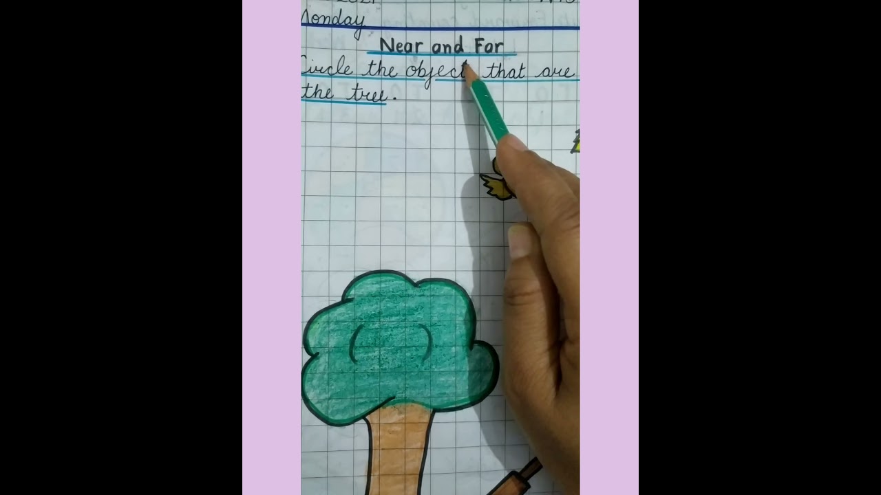 Maths( 29.11.21) Circle the objects that are near the tree.