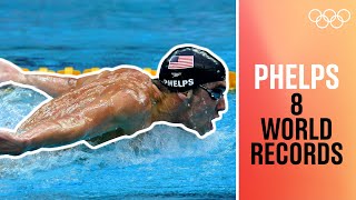 Michael Phelps: eight World Records at the Olympics