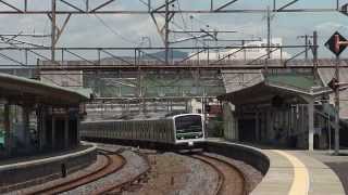 E501系植田駅　停車～発車