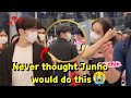 Lee junho treats yoona like this at the airport in thailand they succeed to stir fans emotion