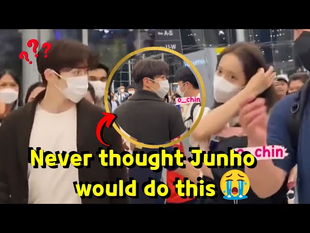 Lee Junho treats Yoona like this at the airport in Thailand?! They succeed to stir fans' emotion class=