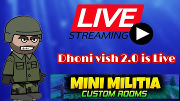 Mini Militia New Update Live Streaming | Anyone Join Multiplayer | Live Custom Rooms #Minimilitia