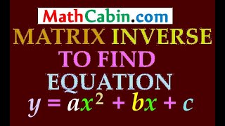 QUADRATIC Equation Matrix Inverse problem