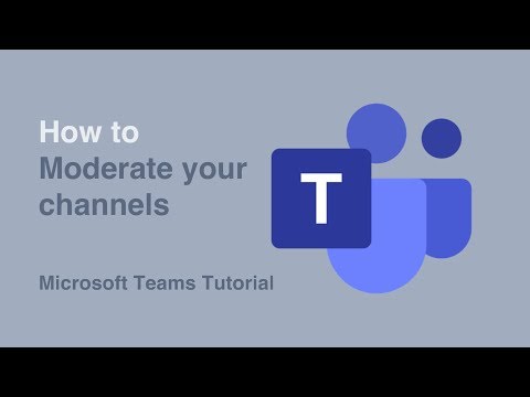 How to Moderate your channels in Microsoft Teams