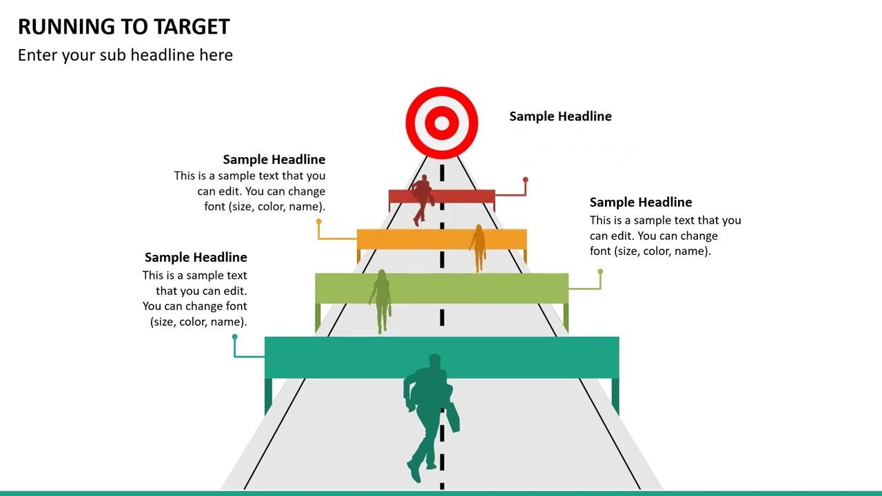 Running to Target Animated PPT Template
