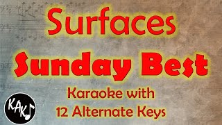 Sunday Best Karaoke - Surfaces Instrumental Original Lower Higher Female Key Version