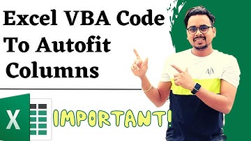 Columns Autofit VBA ! Excel VBA Tutorial for Beginners ! Excel VBA ! Macro Excel Visual Basic !