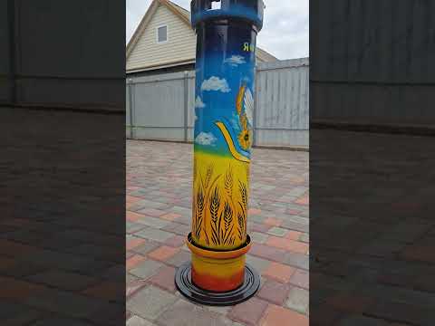 Тубус від снаряду Розписний тубус Військовий сувенір Український сувенір Тубус Подарунок, видео 1