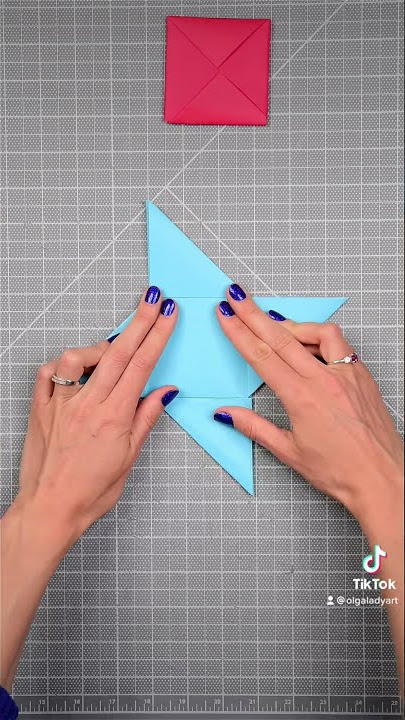 DIY Origami Ddakji 🟥🟦 Squid Game #squidgame#ddakji#diyddakji#squidgamenetflix#origami#crafts
