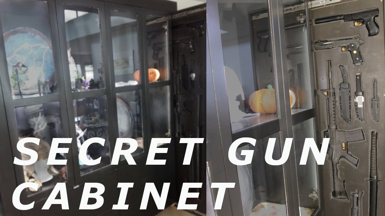 Display Cabinet W Concealed Gun Storage Build Youtube