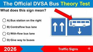 DVSA Bus and Coach PCV Licence Theory Test  and Answers - Traffic Signs 2026 screenshot 4