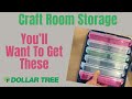 AFFORDABLE CRAFT ROOM STORAGE - Dollar Tree #craftroomorganization #craftroomstorage #dollartree