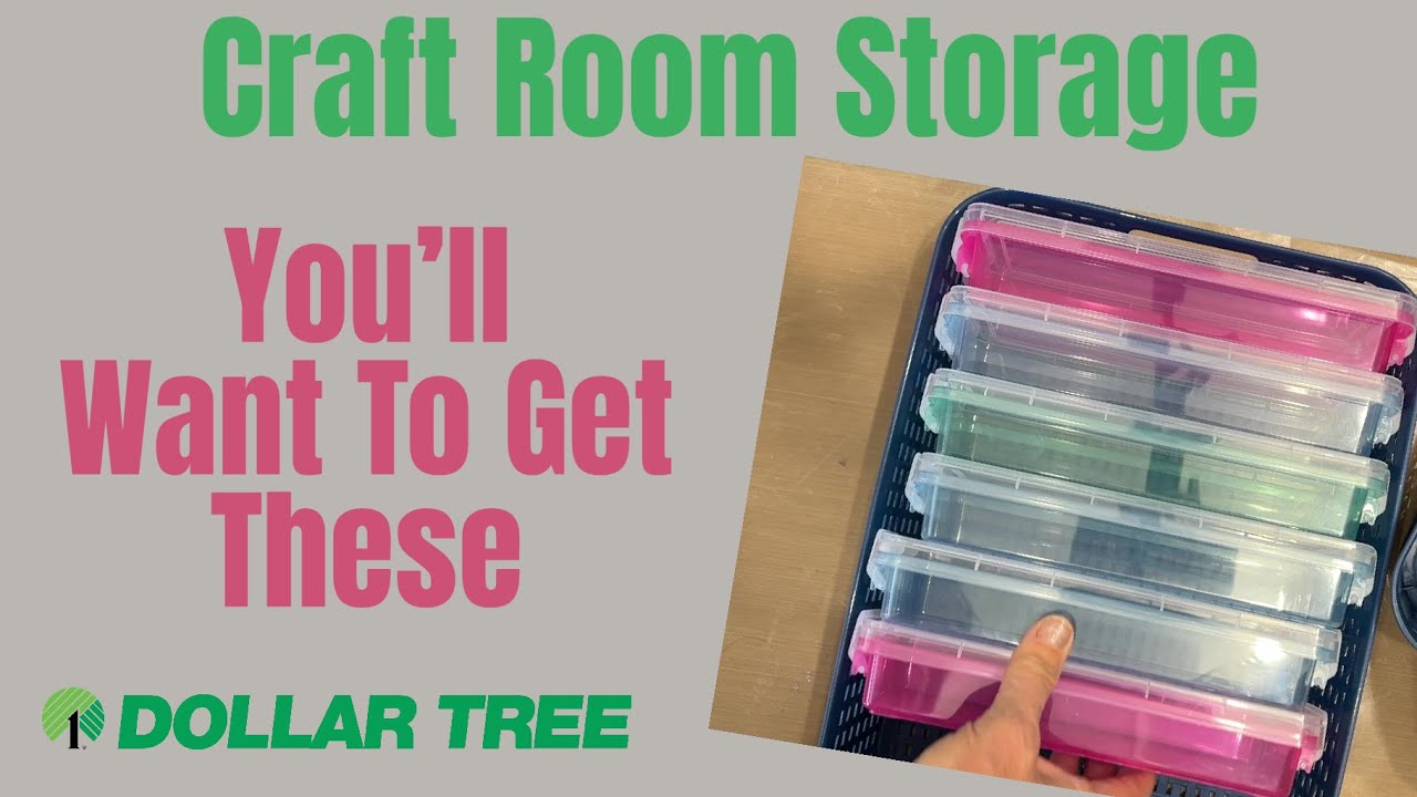 AFFORDABLE CRAFT ROOM STORAGE - Dollar Tree #craftroomorganization