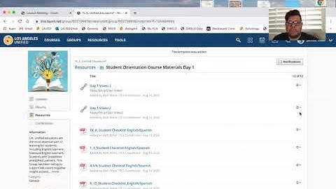 Schoology: Moving resources/files from a group to your course.
