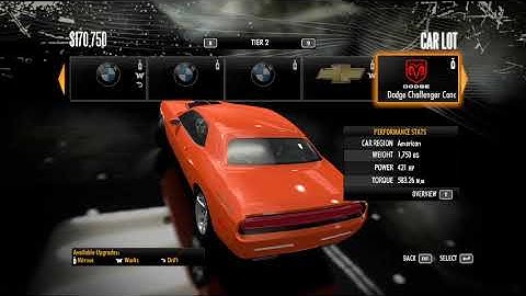 Need for Speed Shift -Tier 2 Cars