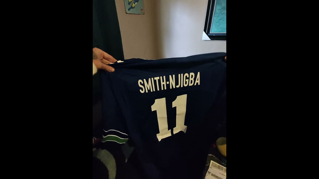 Seahawks JSN game jersey throwback blue unboxing