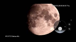 Dahua 45x PTZ Camera Zooming Into the Moon screenshot 2
