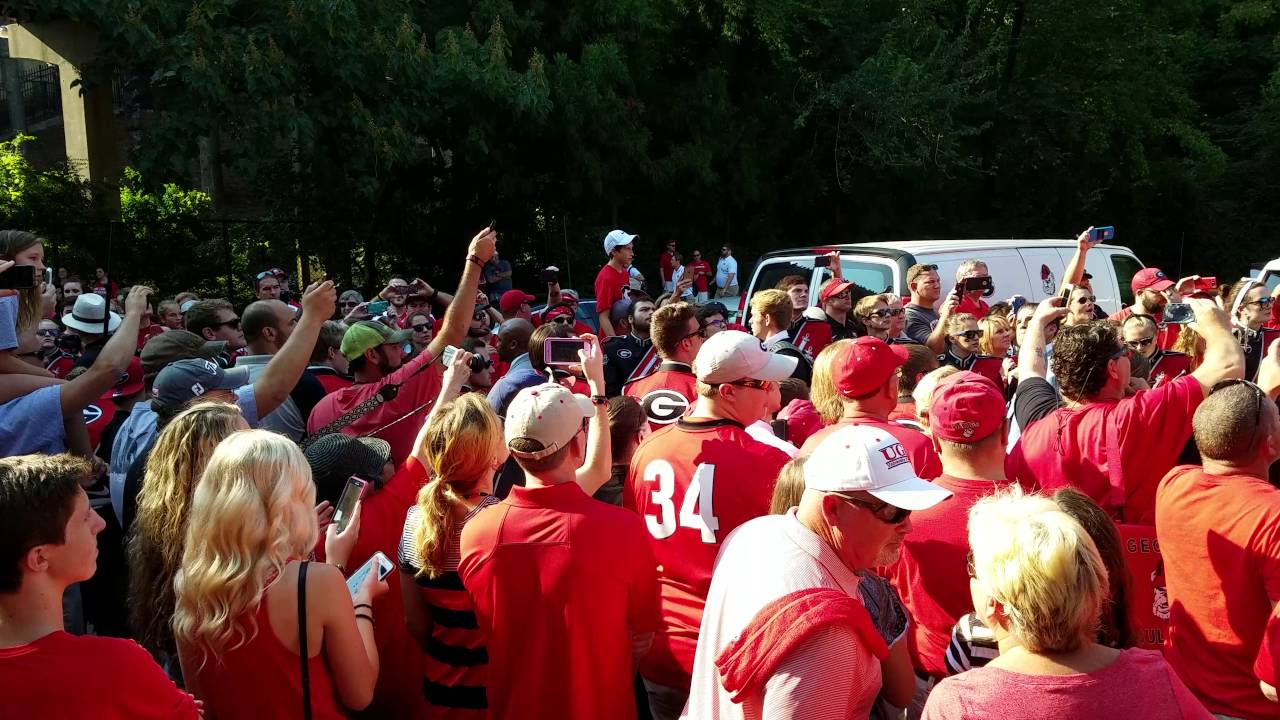 UGA vs Nicholls St. 2016 Dawg Walk Part 1 (4k) YouTube