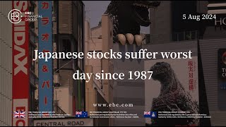Japanese Stocks Suffer Worst Day Since 1987: Nikkei Plunges 12.4%