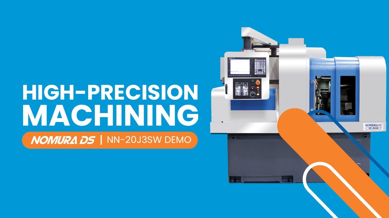 Nomura DS NN-20J3SW Swiss-Type Lathe Demo | Precision Machining