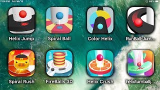 Helix Jump,Spiral Ball,Color Helix,Run Ball,Spiral Rush,FireBalls 3D,Helix Crush,Helix Bounce screenshot 3