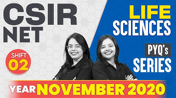 CSIR NET Life Science Feb 2025 | Previous Year Question - Nov 2020 : Shift 2 | CSIR NET Adda247