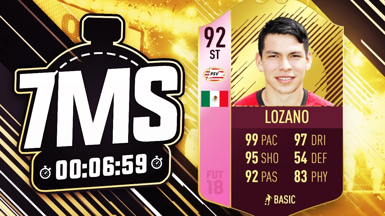 92 STRIKER LOZANO 7 MINUTE SQUAD BUILDER!!! DUAL YOUTUBER! - FIFA 18 ULTIMATE TEAM