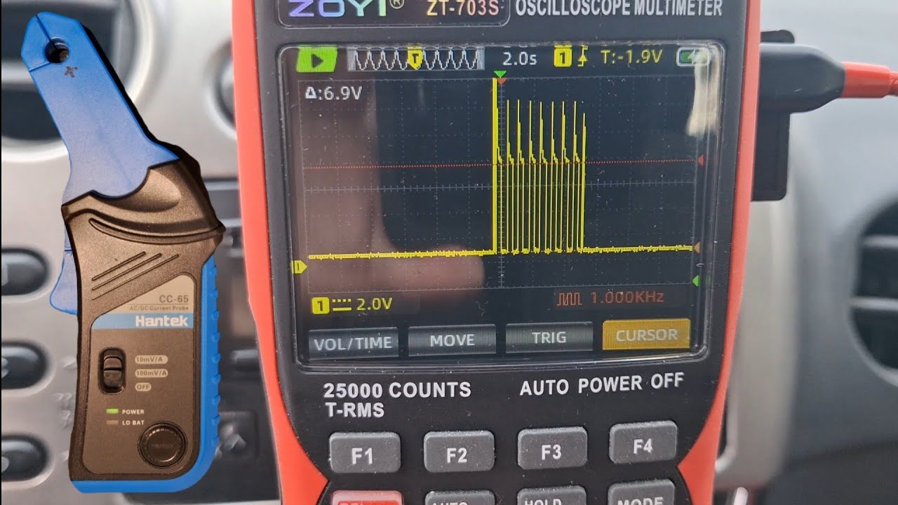 ZOYI ZT-703S Oscilloscope and Hantek CC-65 Amp Clamp: Electrical
