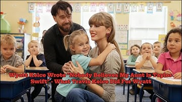 Wyatt Kelce Wrote "Nobody Believes My Aunt Is Taylor Swift" - What Travis Kelce Did For Wyatt