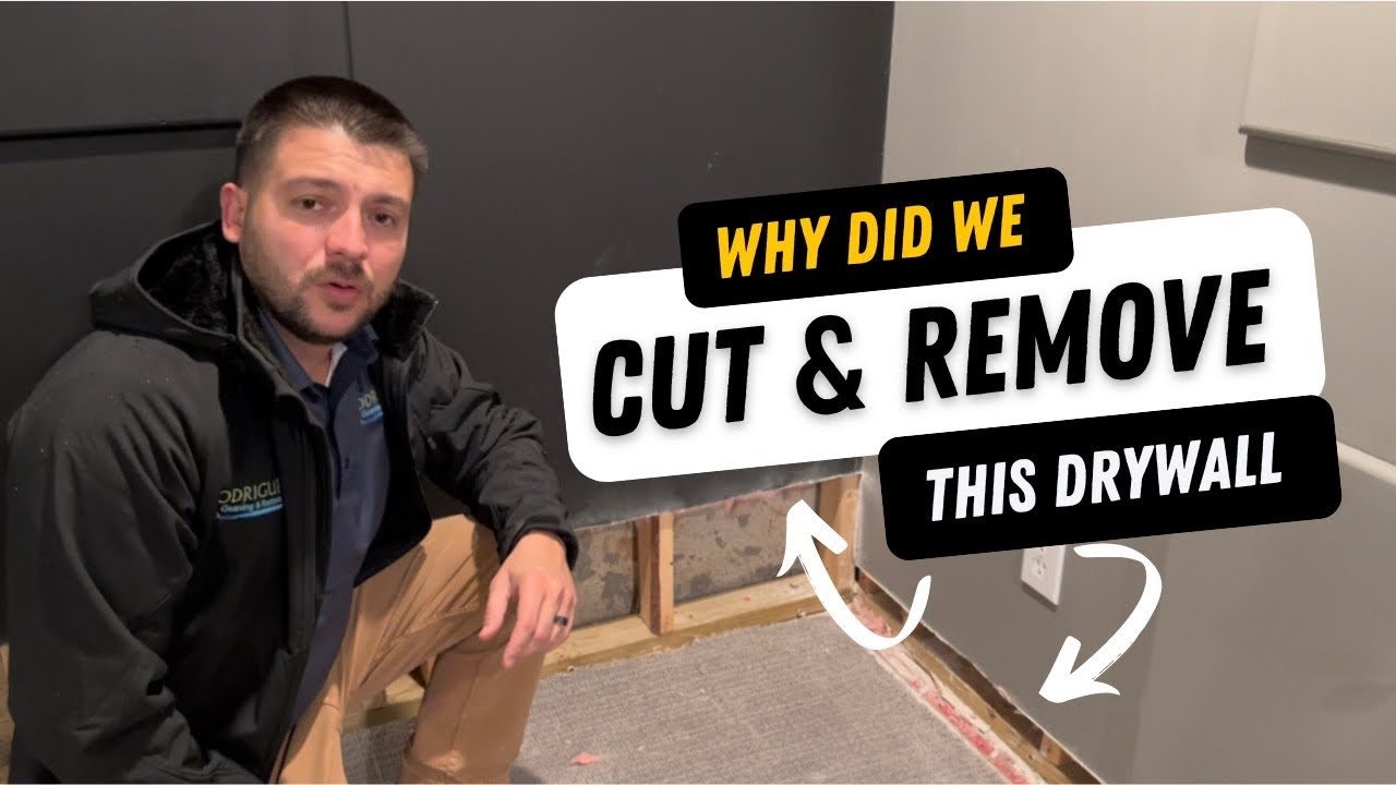 Why did we cut & Remove this drywall? Water damage restoration Services
