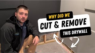 Why did we cut & Remove this drywall Water damage restoration Services Louisville KY.