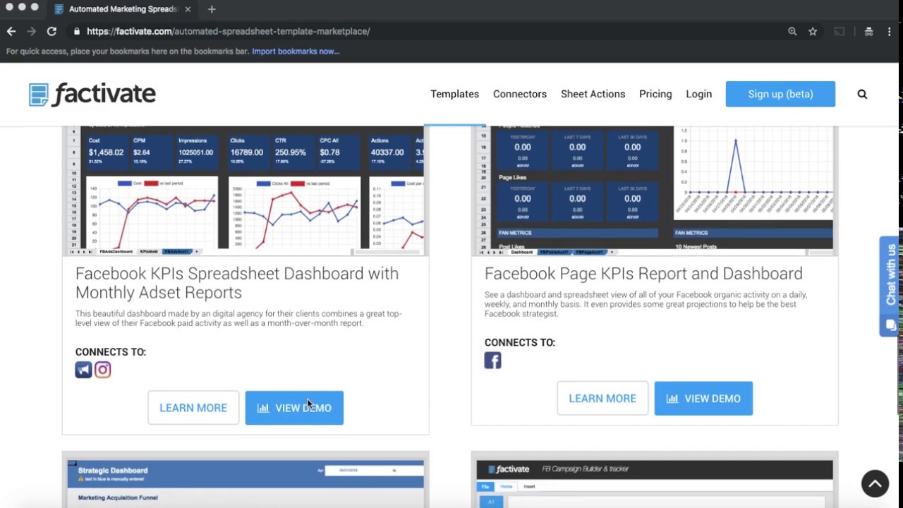 The Best Facebook KPIs Spreadsheet Report and Dashboard Template Video Tutorial