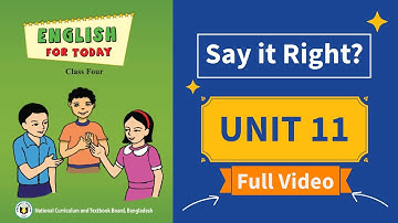 Class 4 English Unit 11 Full Video | ‍Say it Right!, Alphabet