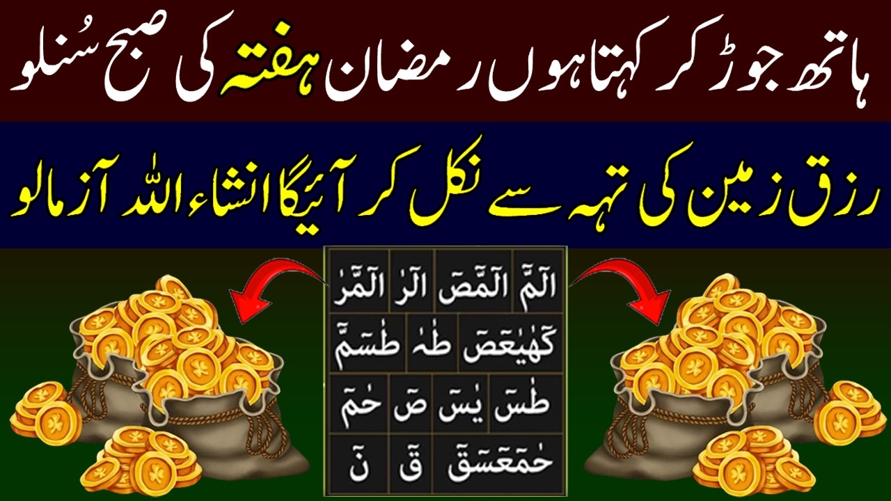 Har Qism Ke Rizq Ke Liye Dua | Ramzan Subah Ki Dua Jo Rizq Ke Darwaze Khol De | Ramzan Special Dua