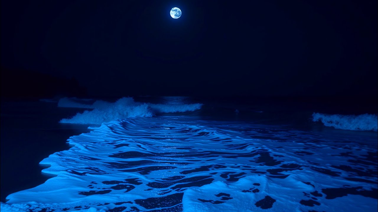 Soft Ocean Waves For Deep Sleep With Gentle Rhythmic Tides And Soothing Night Beach Atmosphere