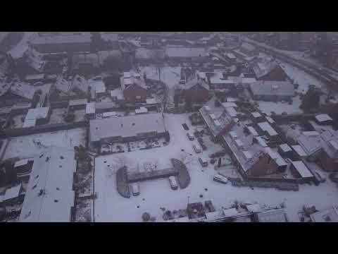 Berg en Dal onder een dun laagje sneeuw.
