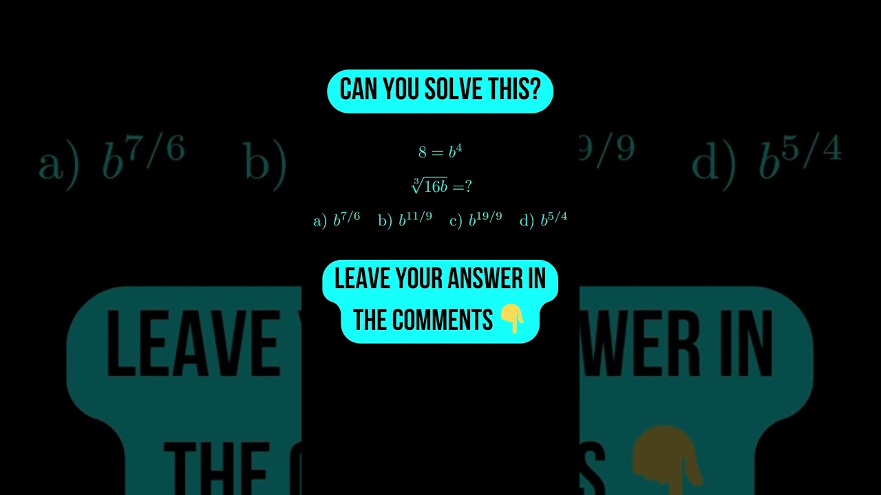 Can You Solve This Math Problem?