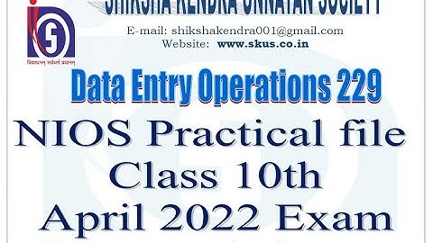 Data Entry Operations 229  practical file class 10 2022 pdf free download with code
