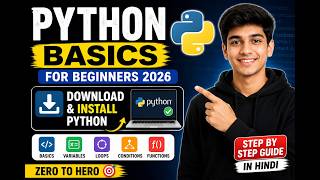 Learn Python from Scratch 2026 | Python Installation + Basics Tutorial #python #pythonforbeginners