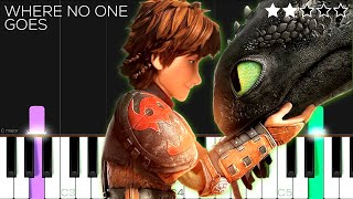 How To Train Your Dragon 2  Where No One Goes | EASY Piano Tutorial