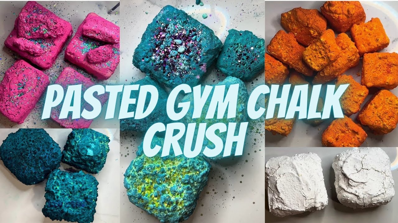 Pasted Gym Chalk Crush | Crunchy and Soft | Compilation @LBD_ASMR - YouTube