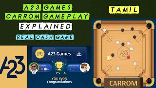 A23 Games Carrom Board Gameplay | Explained In Tamil | Real Cash Game | Play for Rs. 3 and Win Rs. 5 screenshot 3