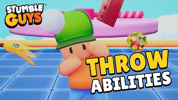 Stumble Guys Guide: THROW ABILITIES 🍌❄️💥🧱