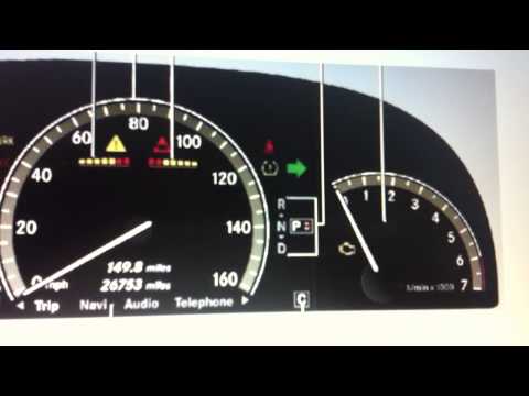 Mercedes S Class W221 Dashbaord Warning Lights & Symbols - What They Mean
